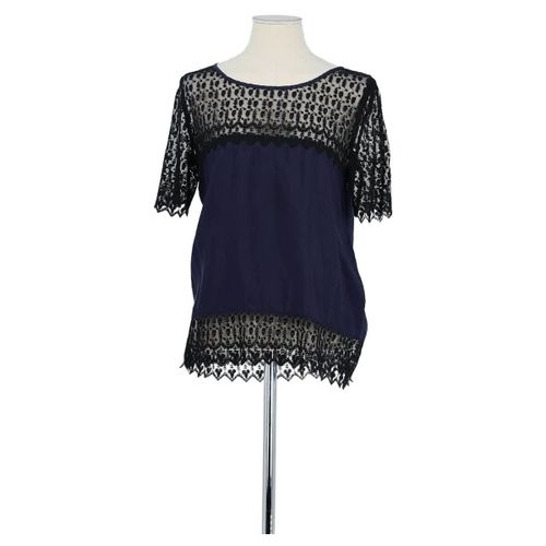 Blouses T-shirt en soie bleu marine - The Kooples - Modalova
