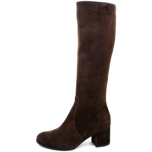 Bottes à talon Botte au genou, Daim, Zip - ST01MA - Osvaldo Pericoli - Modalova