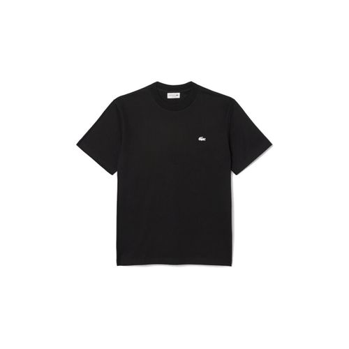 T-shirt T-shirt coton avec crocodile à strass noir - Lacoste - Modalova