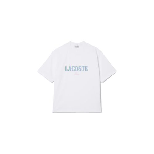 T-shirt T-shirt loose fit jersey imprimé blanc - Lacoste - Modalova