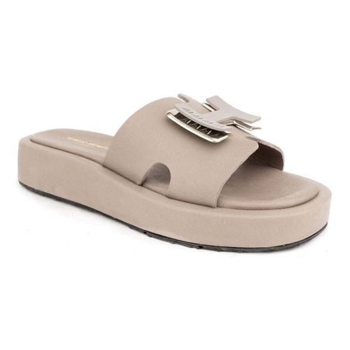 Claquettes Women's Beige Open-Toe Slides - Sergio Moretti - Modalova