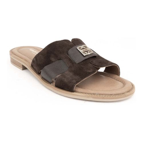 Claquettes Women's Brown Open-Toe Slides - Sergio Moretti - Modalova