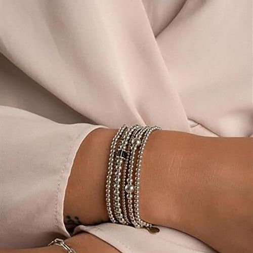 Bracelets Bracelet Saturne argent plaqué rhodium 3mm - Sparkling Jewels - Modalova