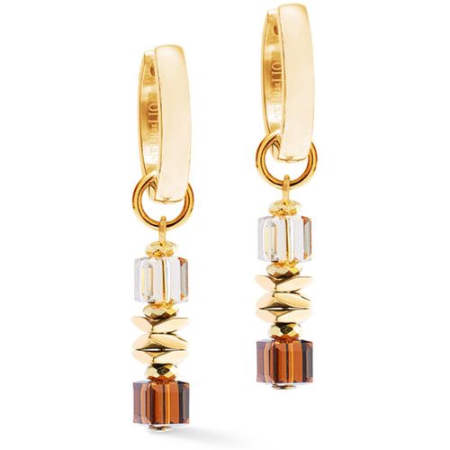 Boucles oreilles Boucles d'oreilles Wave Cube Flow doré/marron - Coeur De Lion - Modalova