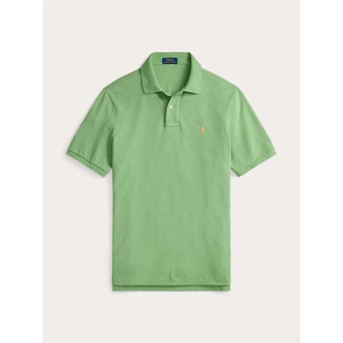 Polo Polo ajusté vert en coton piqué - Ralph Lauren - Modalova