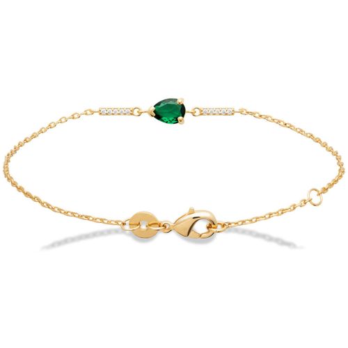 Bracelets Bracelet plaqué or oxyde vert poire - Brillaxis - Modalova