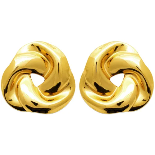 Boucles oreilles Boucles d'oreilles noeud acier doré - Brillaxis - Modalova
