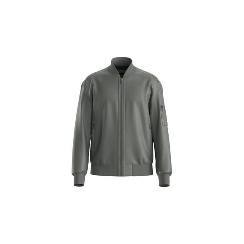 Veste Veste en cuir avec poche sur une manche Jakri grise - BOSS - Modalova