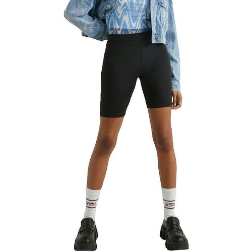 Short Shorts Tommy Jeans Badge Cycle Noir - Tommy Hilfiger - Modalova