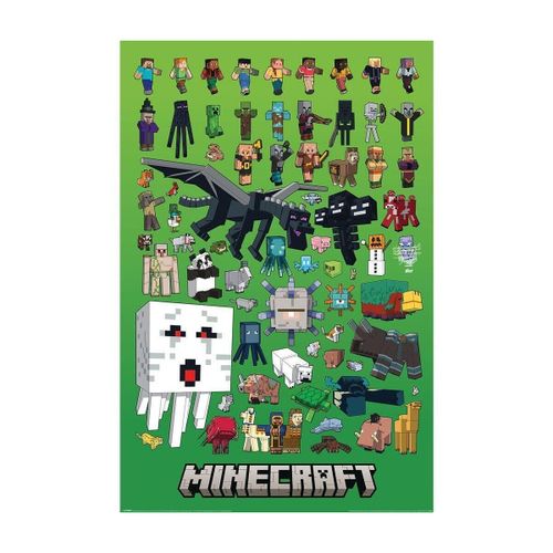 Affiches, posters 91,5 cm x 0,12 cm x 61 cm PM10656 - Minecraft - Modalova