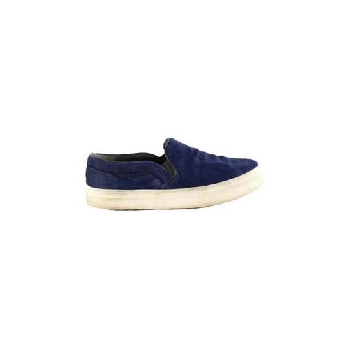 Slip ons Baskets en cuir de veau façon poney bleues marine - Céline - Modalova