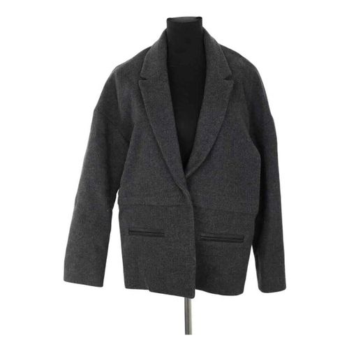 Veste Blazer en laine anthracite - Maje - Modalova