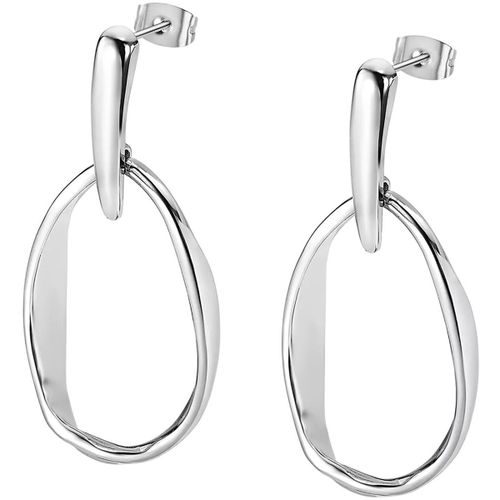 Boucles oreilles Boucles d'oreilles Style motif ovalisé ondulé - Lotus - Modalova