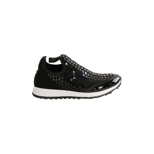 Slip ons Baskets en cuir verni noires - Jimmy Choo - Modalova