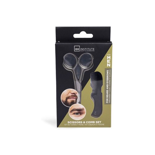 Soins de la barbe Ensemble De Ciseaux Et Peigne 2 Pièces - Idc Institute - Modalova