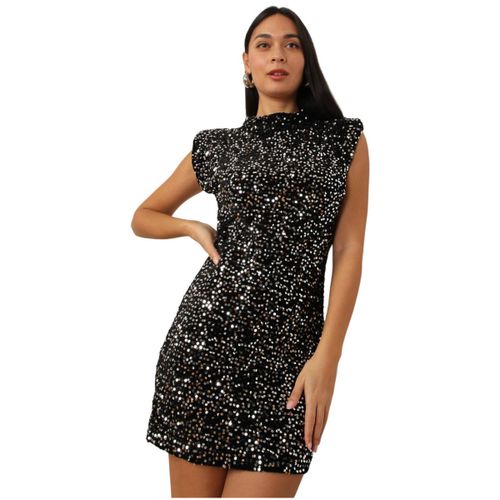 Robe courte Robes - Noir / Argenté - La Modeuse - Modalova
