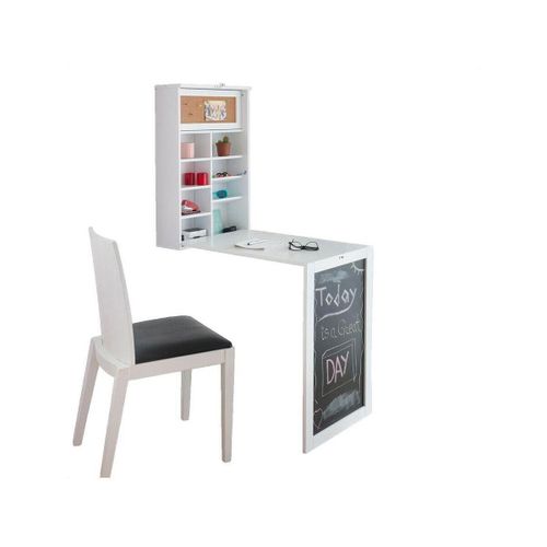 Bureaux Bureau Mural Woldy Pliable Blanc - Innovagoods - Modalova