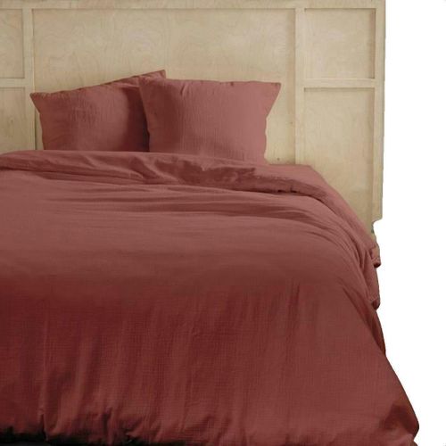 Parures de lit Parure de lit en gaze de coton terracotta - Today - Modalova