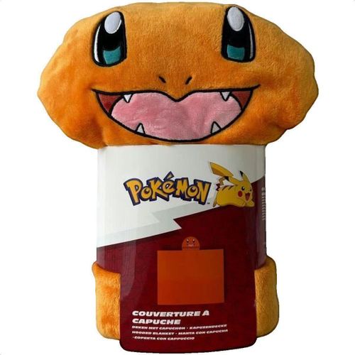 Polaire Plaid Salamèche en polaire orange avec capuche - Pokemon - Modalova