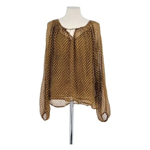 Blouses Blouse en lin marron - Mes Demoiselles - Modalova