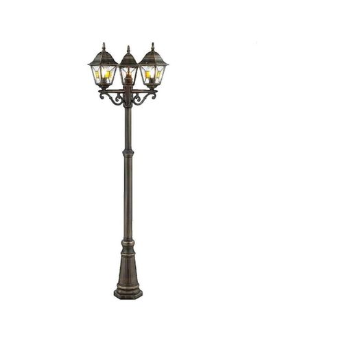 Luminaires d'extérieur Lampadaire Janel noir et doré - Brilliant - Modalova