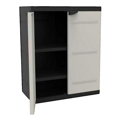 Rangements d'extérieur Armoire basse TITANIUM beige et noir - plastiken - Modalova