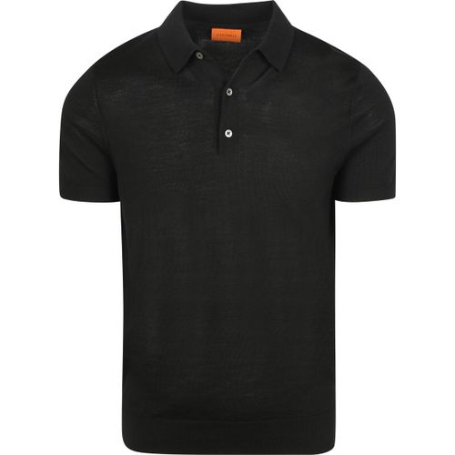 T-shirt Polo Laine Mérinos Noir - Suitable - Modalova