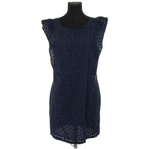 Robe courte Robe Sabine en coton bleue marine - Des Petits Hauts - Modalova