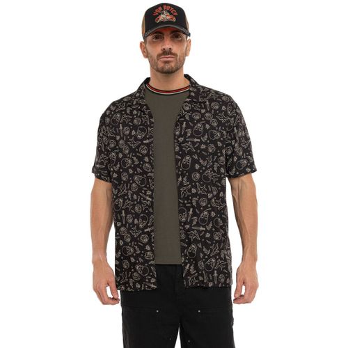 Chemise Chemise fluide manches courtes en viscose imprimée Tats - Von Dutch - Modalova