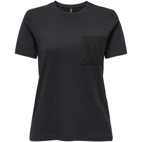 T-shirt ONLENJA S/S O-NECK POCKET TOP JRS - Only - Modalova