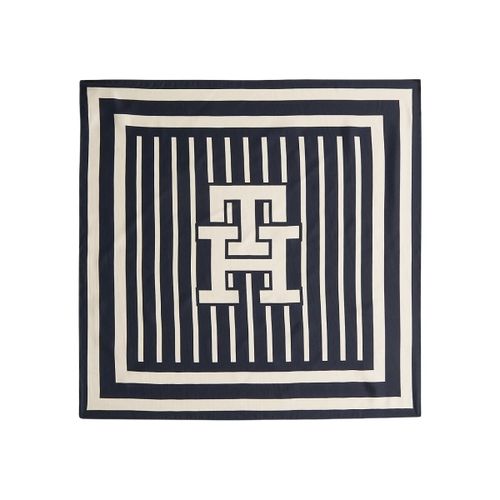 Echarpe Carre en soie Ref aw0aw18327 Marine 50*50 cm - Tommy Hilfiger - Modalova