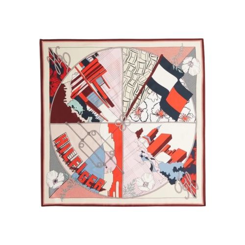 Echarpe Carre en soie Ref aw0aw18332 Rouge 70*70 cm - Tommy Hilfiger - Modalova