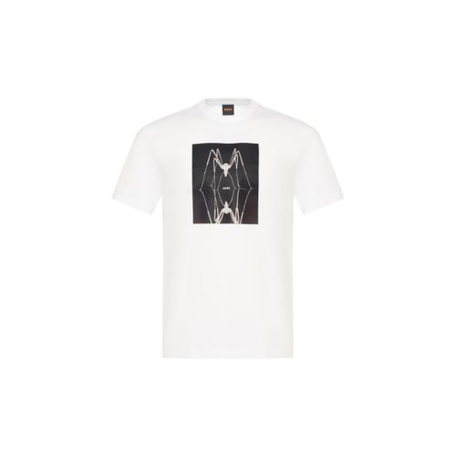 T-shirt T-shirt en jersey de coton avec motif imprimé Te_Creature HU - BOSS - Modalova