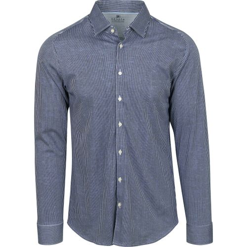 Chemise Chemise Col Kent Rayée Blanc-Marine - Desoto - Modalova