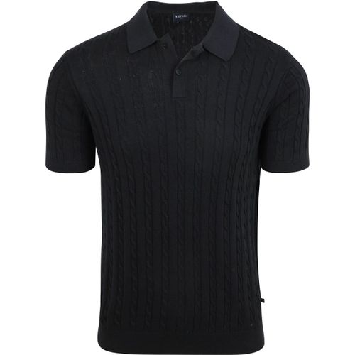 T-shirt Respect Polo Maille Torsadée Marine - Suitable - Modalova