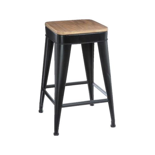 Chaises Lot de 2 tabourets Joris noir - Atmosphera - Modalova