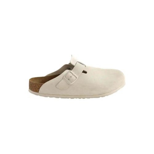 Sabots Mules en cuir grises - BIRKENSTOCK - Modalova