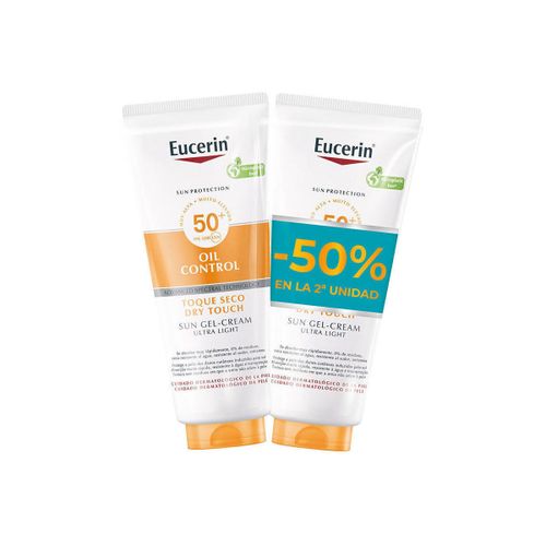 Protections solaires Gel-crème Solaire Contrôle Du Sébum Spf50+ (lot De 2 X 200 Ml) - Eucerin - Modalova