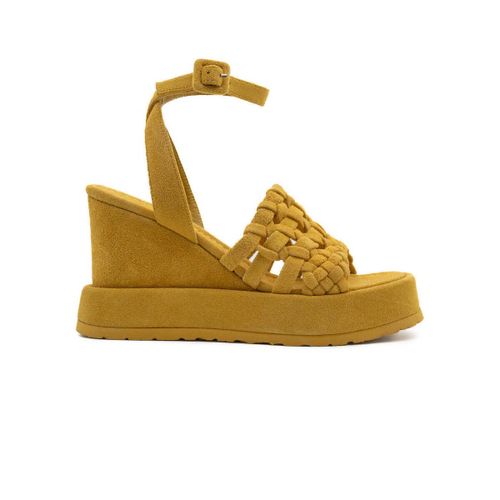 Sandales compensées ULLA SUEDE OCHRE - PALOMA BARCELÓ - Modalova