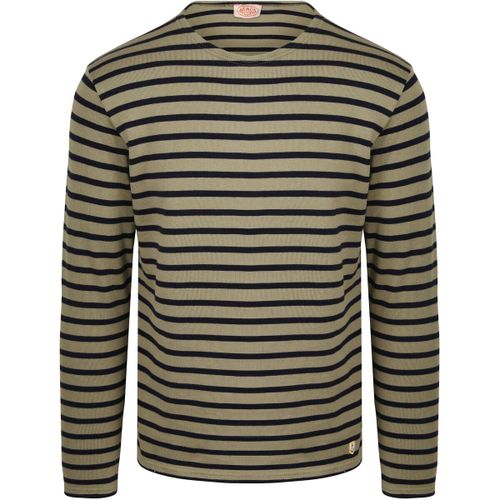 T-shirt T-shirt Heavy Manches Longues Rayé Kaki - Armor Lux - Modalova