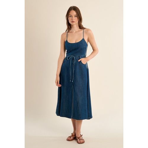 Robes midi E1707BEP-DENIM BLUE - Molly Bracken - Modalova