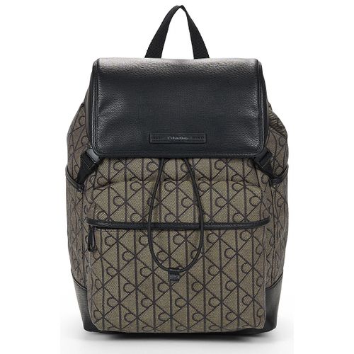 Sac a dos MIXED EMBLEM AOP FLAP BACKPACK - Calvin Klein Jeans - Modalova