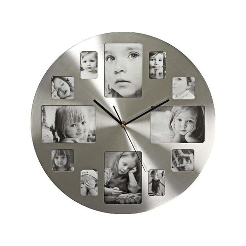 Horloges Horloge CLWA003PH40 Circulaire Argenté avec Cadre Photo - Nedis - Modalova