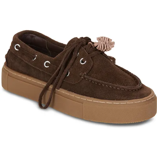 Chaussures bateau CALETTA SUEDE BROWN - D.A.T.E. - Modalova