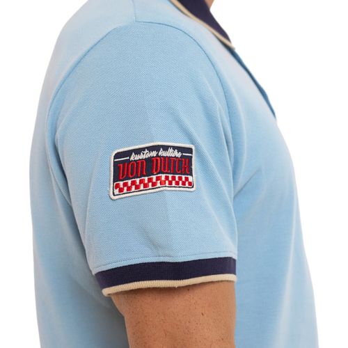 T-shirt Polo maille piquée bicolore avec patchs Clint - Von Dutch - Modalova