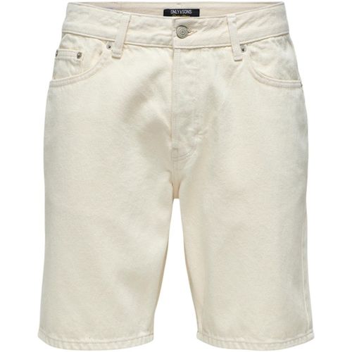 Short Onsedge Ecru 2044 Pim Dnm Noos 22032044 - Only & Sons - Modalova