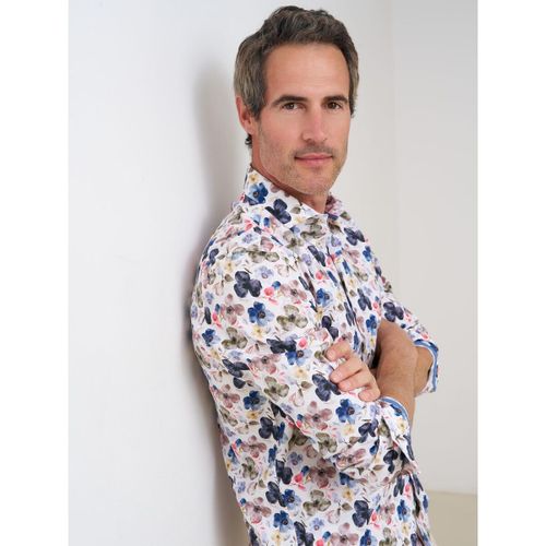 Chemise R2 Chemise Mélange Lin Fleurs Multicolore - R2 Amsterdam - Modalova