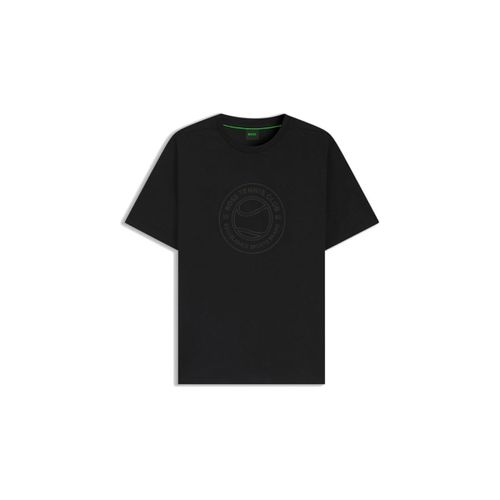 T-shirt T-shirt en jersey de coton avec motif d'inspiration tennis B - BOSS - Modalova