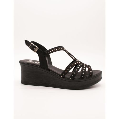 Sandales compensées 26792 Nobuck Negro - 24 Hrs - Modalova