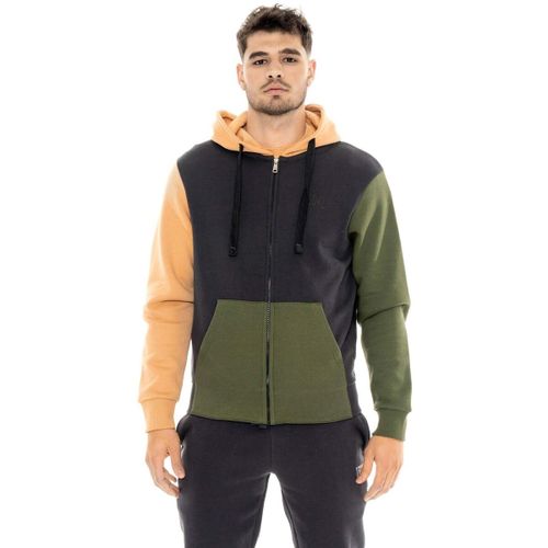 Polaire Man Hoody Full Zip Color Block - Leone 1947 - Modalova
